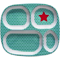 Kids 4 Room Melamine  Plate - Star pattern by Rice DK